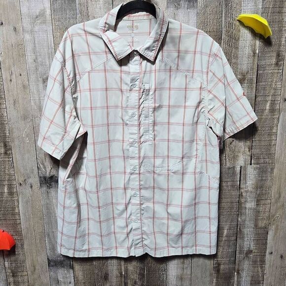 Mountain Hardwear Grey Plaid Outdoor Utility Button Down Shirt - Picture 1 of 6